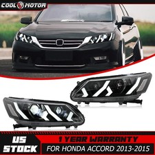 Led Headlights For Honda Accord 2013-2015 Sedan Sequential Animation Front Lamps