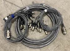 12 Channel 20ft (6m) Cannon Multipin Snake + XLR Fan In/Out Audio Stage Cable