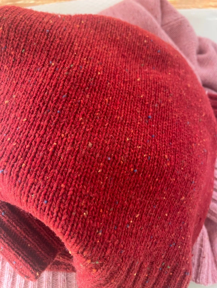 890 gUPW 100 % Lana Merino Extrafina 2/17,5 Nm Lana Hilada Cono Hilado Navidad ROJO Foto 4 de 4