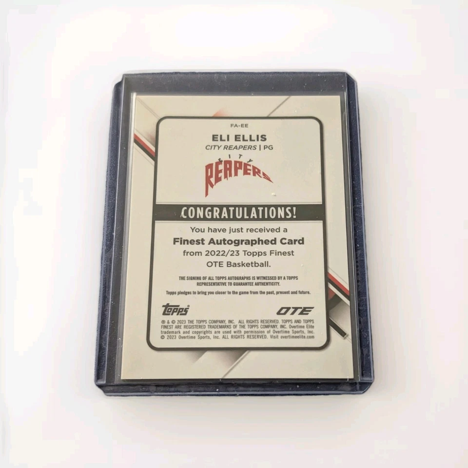 2022-23 Topps Finest Over Time Elite - Eli Ellis - Rookie Auto Refractor - Image 2 of 2