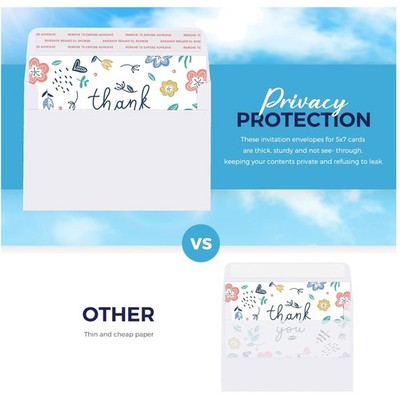 Self Seal A7 Envelopes - 500 Pack for Invitations