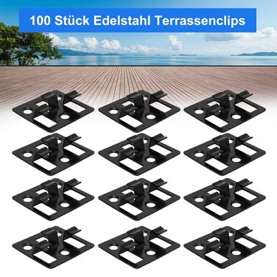 100 Stück WPC Clips Edelstahl Terrassenclips für WPC Terrassendielen 7mm NEU
