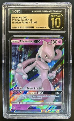 2019 Pokemon SM Hidden Fates Mewtwo GX #31/68 CGC 10 Pristine
