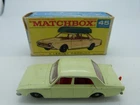 Matchbox Lesney 45 Ford Corsair without boat or roof rack in original F box