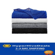 Daily Use African Net Bath Scrubber - 4 Ultra-Durable Nylon Exfoliating Sponges