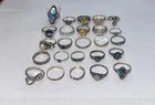 Vintage To Now ‘Lot Of 25’ 925 Sterling Silver Rings