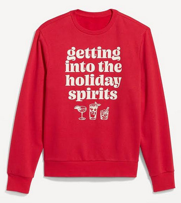 Holiday Spirits Christmas Fleece Sweatshirt, Size XXL