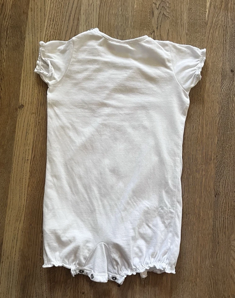 H&M Minnie Mouse Mädchen Sommer-Pyjama, Schlafstrampler, einteilig, weiß, Gr. 80 - Bild 3 von 4