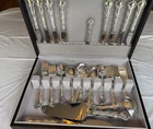 Vintage Reed & Barton Sterling Flatware Service For 8 In Tara Pattern 62 Pieces