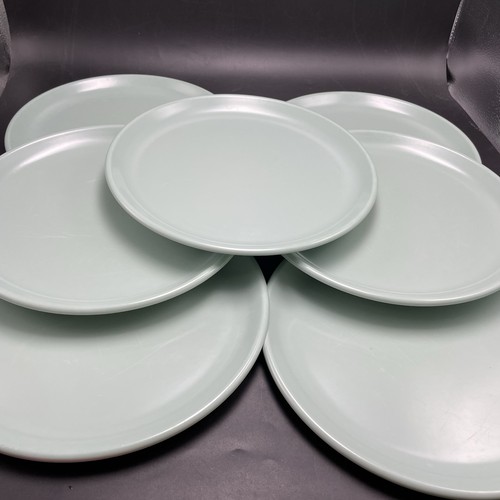 7 Vtg Rubbermaid Melamine Dinner Plates - 10” - #3840- Aqua Seafoam Green - Picture 5 of 5