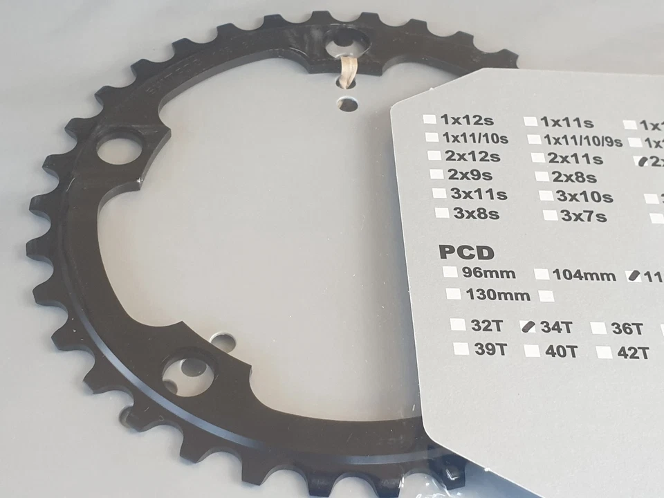 (Set Of 2) Shimano RS400 (50 + 34t) Chainrings Compact Chain Rings (NEW) 10s - Image 4 of 4