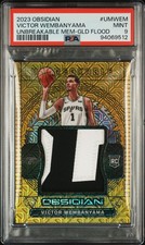 2023 Victor Wembanyama PSA Obsidian RC Gold Unbreakable Patch Mojo 10/10 Bookend