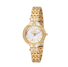 NEW! Invicta Angel Gold-Tone Ladies Watch w/Gemmed Bezel & Dodecagon Crystal