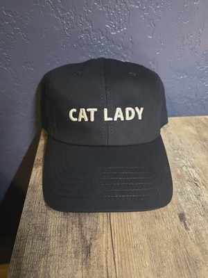 Cat Lady Hat, Black and White, The Cuddle Collab, Adjustable NEW