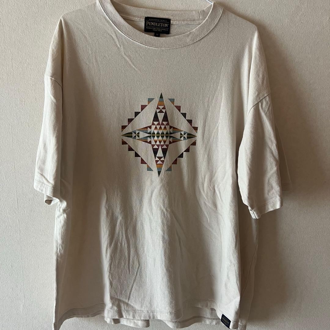 PENDLETON × BAYFLOW Ivory Geometric Pattern Tee M - image 1