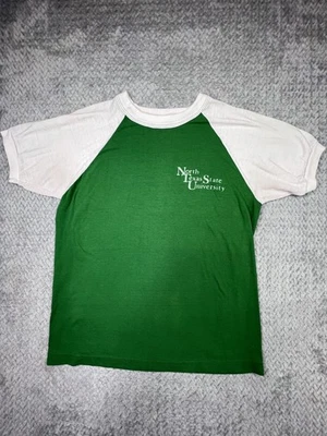 Vintage North Texas State University Shirt Mens Small 34 33x21.5L Ringer Single - Image 1 of 4