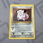 1999 Pokémon Base Set Shadowless 1st Edition Clefairy 5/102 Holo Rare LP-MP