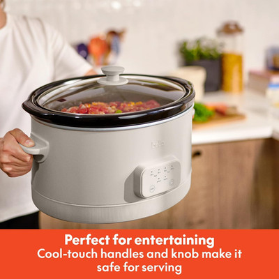 6.0 Qt Programmable Slow Cooker, Ceramic Nonstick Coating, Adjustable Tempera...