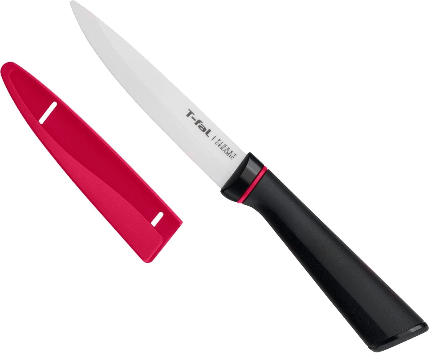 T-fal Finest Ceramic Paring Knife, 11cm, Chip-Resistant, Odor-Resistant, an