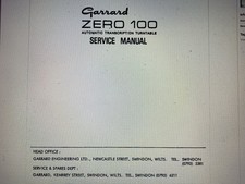 Garrard Zero 100 Service Manual Digital