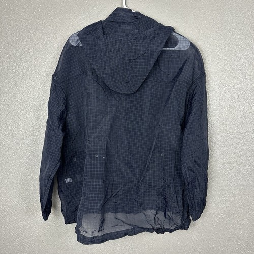 NWT Chicos Zenergy Sheer Textured Jacket Navy Size 3 US 16 Athleisure Hooded - Picture 14 of 16