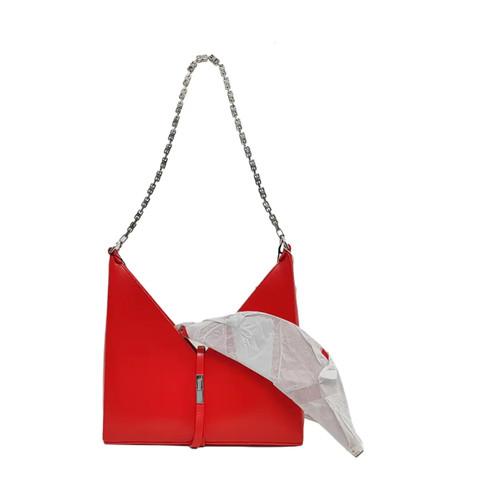 GIVENCHY Cut-Out Handbags Leather Red Free Shipping | Duties Paid