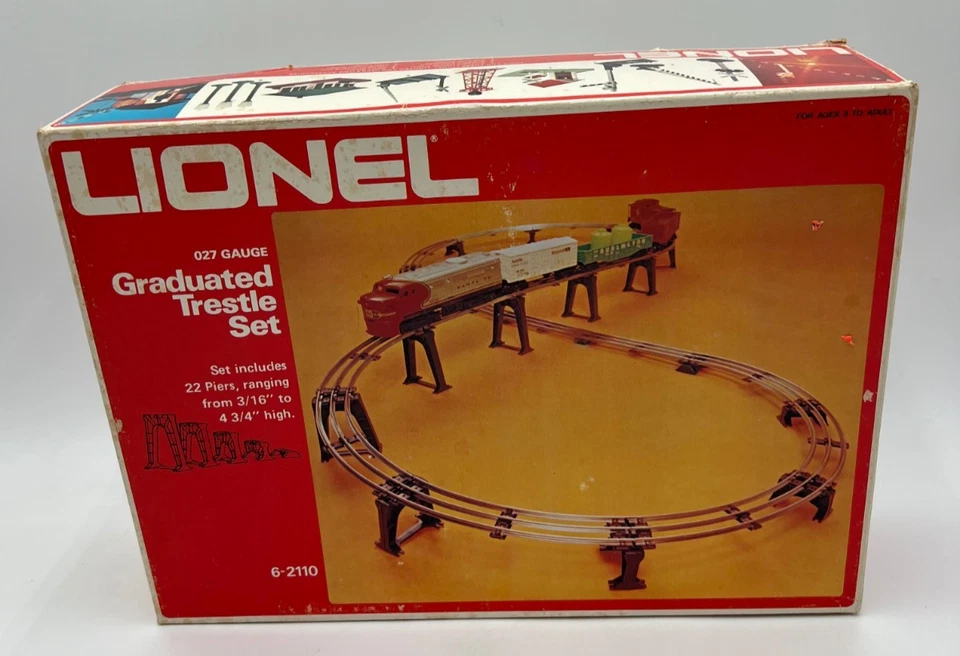 Vintage Lionel 6-2110 Graduated Trestle Set 22 Piers 027 Gauge Track Bridge NIB - Image 2 of 4