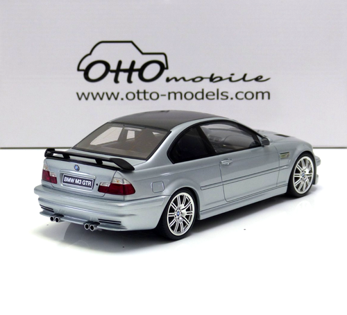 BMW M3 (E46) GTR Street Coupé 2001 titanio-plata met. 354 1:18 OT1128 Otto-mobile - Imagen 2 de 5