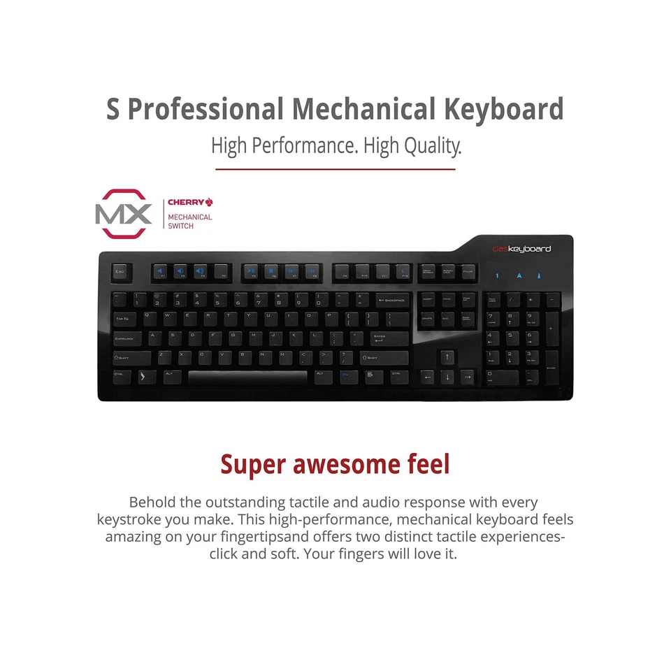 Das Keyboard Model S Wired Mechanical Keyboard, Cherry MX Blue Mechanical Swi... - Image 2 of 4