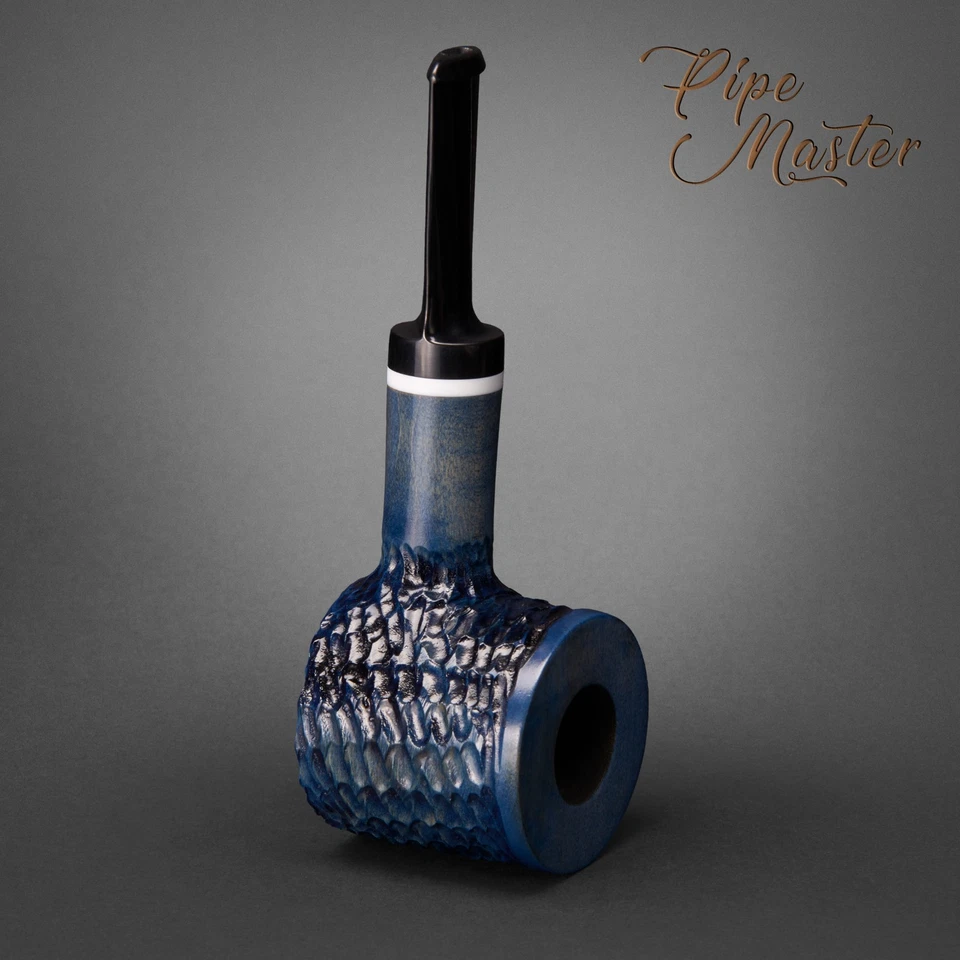 Mr. Brog HAND MADE WOODEN TOBACCO SMOKING PIPE  62 Hammer Blue  Poker +  Filter - Image 3 of 4