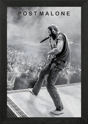 Post Malone Performing Live gerahmtes Wandbild Poster Leinwanddruck Bild