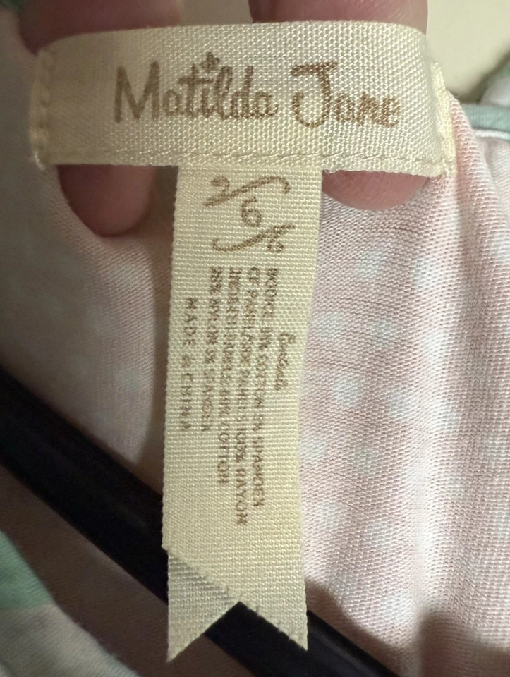 Matilda Jane Girls Sz 6 Trifle Pudding Dress Happy & Free Whimsy Easter Vacation - Image 3 of 4