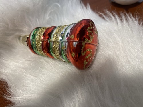 vintage christmas ornaments glass Bell - Picture 3 of 3