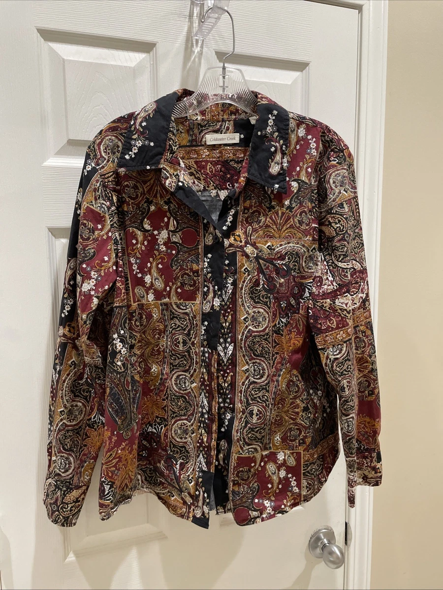 Blouse ColdWater Creek Rouge En Nylon Dentelle - Taille M - Occasion Très Bon état