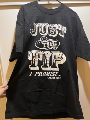 Cartel Ink XL T Shirt Men s Black Just The Tip Silly Funny Tattoo Top