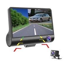 4'' Car DVR 1080P Dual Lens Dash Cam Front & Rear Video Recorder Camera G-sensor