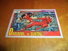 Tarjeta comercial base Impel Daredevil vs. Elektra 95 1991 Marvel Universe Series 2