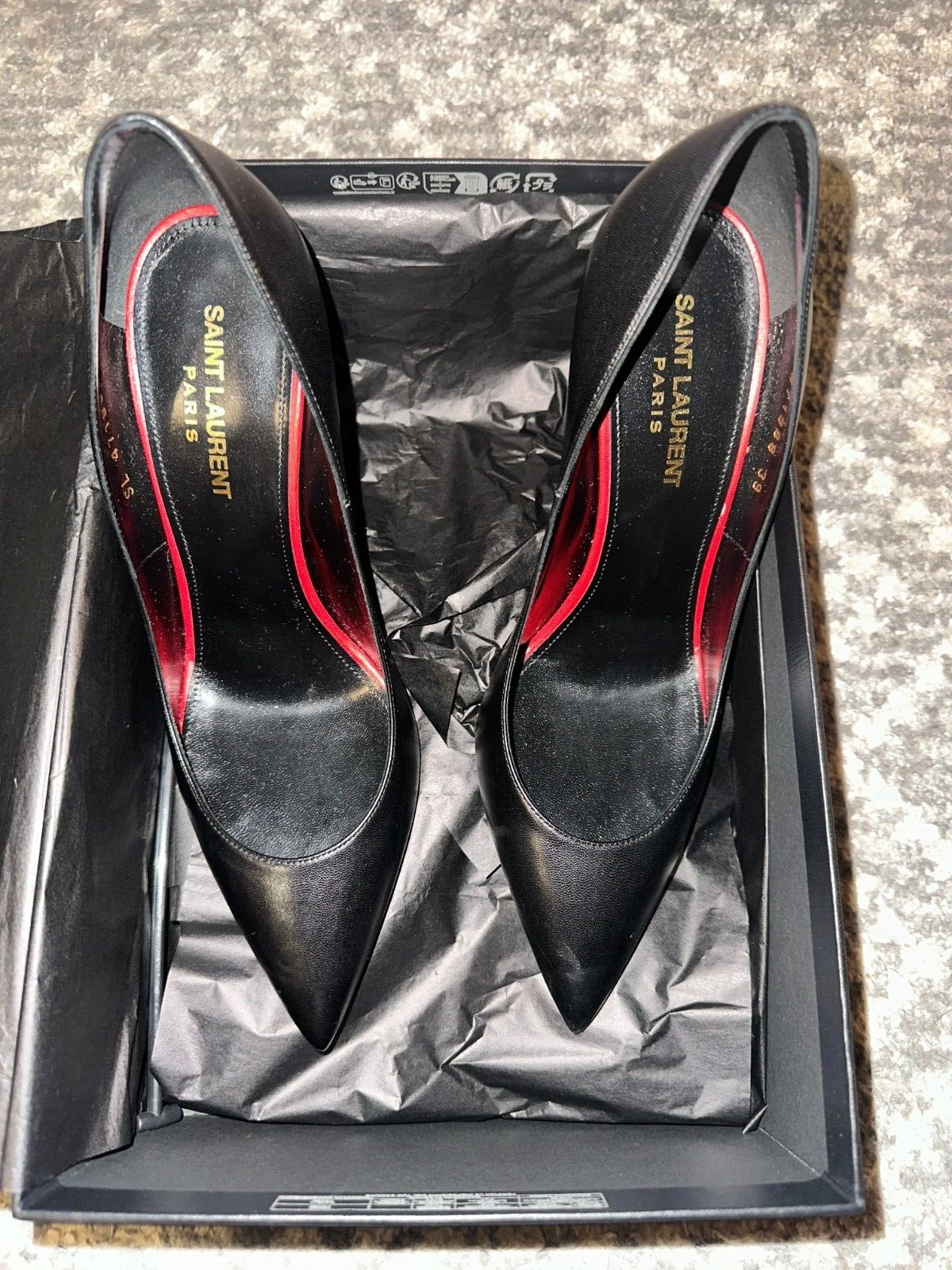 SAINT LAURENT (YSL) Décolleté Anja in pelle nera Saint Laurent 39 EUR (US 9)