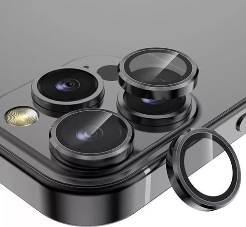 For iPhone 11/12/13/14/15/16 Pro Max Camera Lens Protector CD Metal Ring - Picture 3 of 4