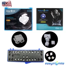 Orthodontic Self Ligating Brackets Ceramic Sapphire brace RothMBT 022''3/345Hook