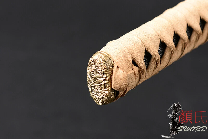 Brass Mountings Manganese Steel Japanese Samurai Katana Sword High-end Bo-hi - Image 3 of 4