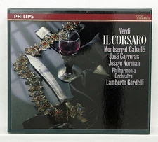 MONTSERRAT CABALLÉ, CARRERAS ⸺ VERDI Il Corsaro ⸺ PHILIPS full silver 2xCDs NM