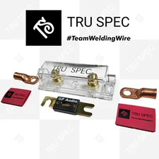 Tru Spec ANL Fuse block 150 amp FUSE w/ (2) 1/0 AWG Lugs and red heat shrink