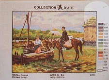 Collection d'Art needlepoint canvas 9 x 12 Country scenery