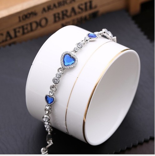 Anson&Hailey Bracciale Donna In Argento 925 Con Zirconi, 7 Pietre Colorate, Catena Regolabile 17.5+3 Cm, Gioiello Per Amicizia E Amore