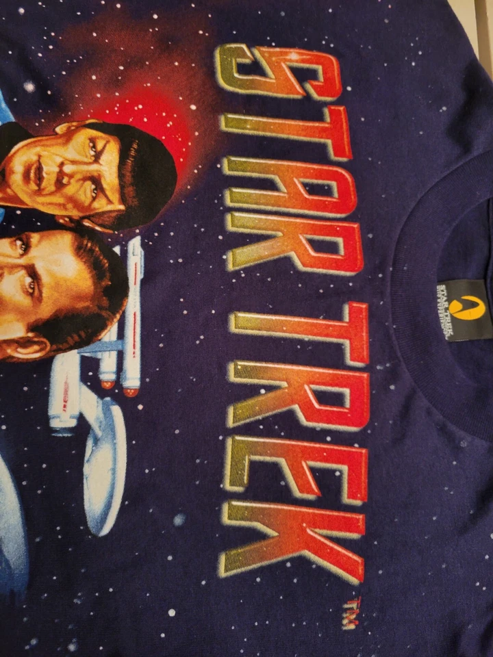 Vintage Star Trek Tee Shirt Men XL XLarge Vegas Hilton Mega Big Print 90s Sci Fi - Image 2 of 4