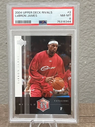 LeBron James 2004-05 Upper Deck Rivals Basketball Card #2 PSA 8