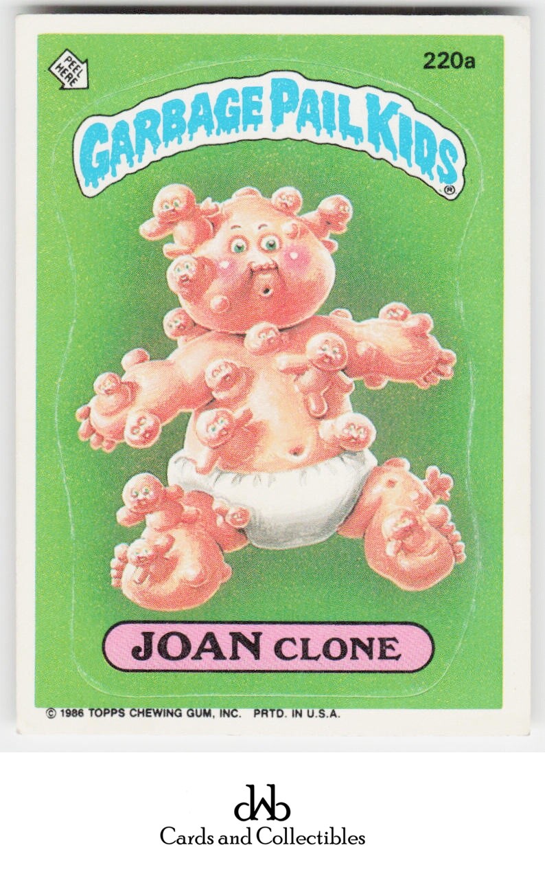 1986 Topps Garbage Pail Kids Series 6 #220a Joan Clone