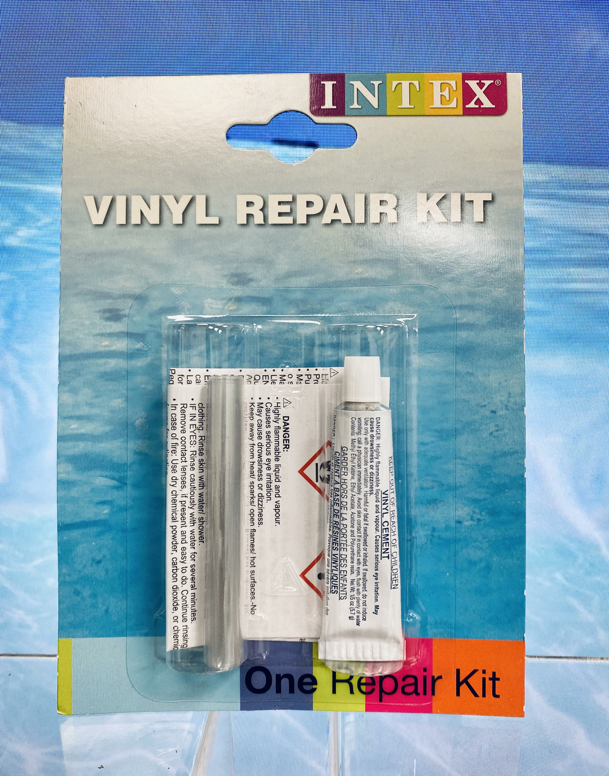intex wet set vinyl plastic puncture hole repair patch fix kit 59632ep