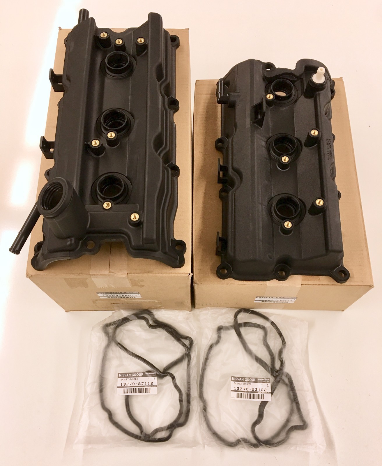 Infiniti Driver Passenger Valve Covers Gaskets FX35 M35 G35 Cpe Sdn